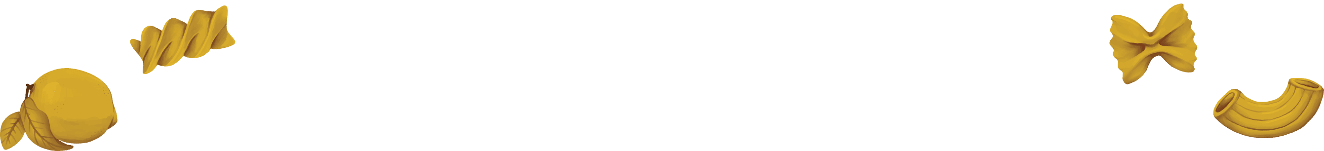 Various types of uncooked pasta, including fusilli, farfalle, and macaroni, arranged around the edges of the image.